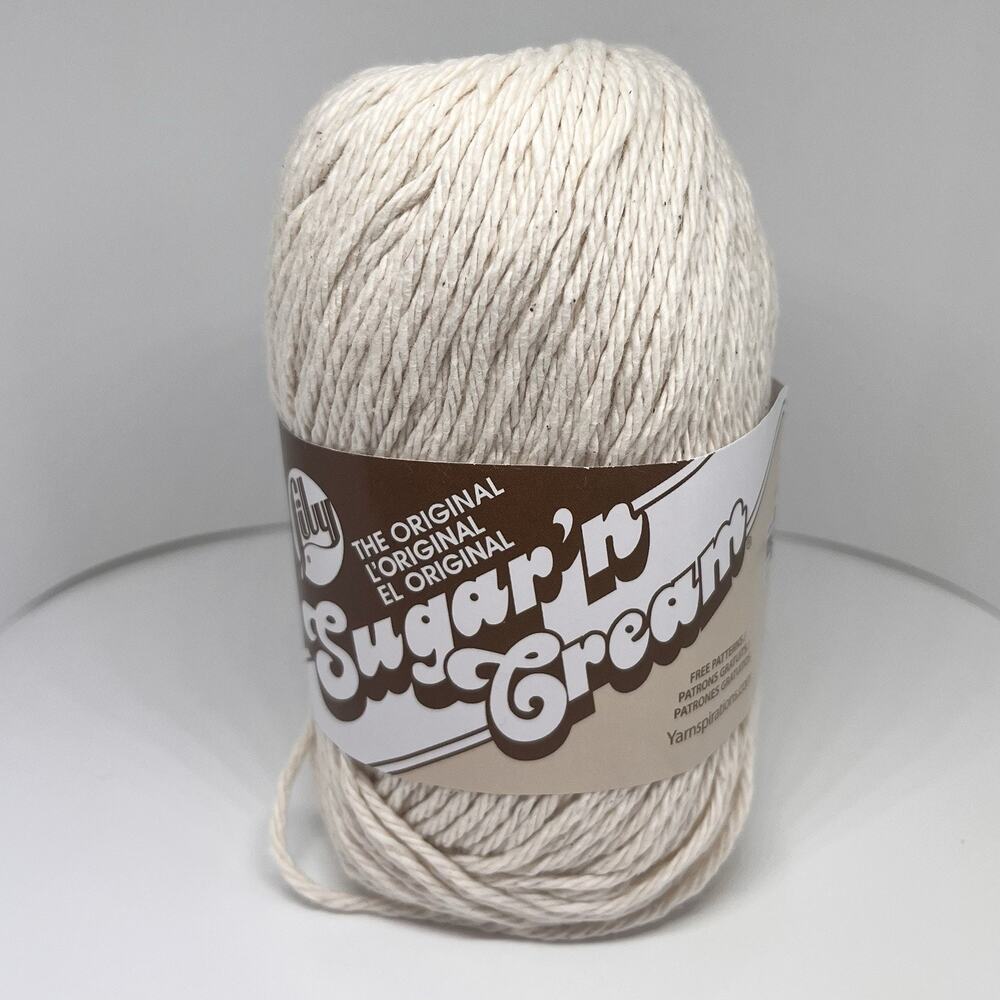 Lily Sugar n Cream Cotton Yarn, Ecru, 2.5 Oz